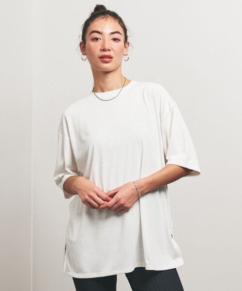 TO UNITED ARROWS(トゥーユナイテッドアローズ)の「<TO UNITED ARROWS>UPDRIFT Tシャツ(Tシャツ/カットソー・レディース・ライトピンク/ブラック/オフホワイト・FREE)」の6枚目の写真