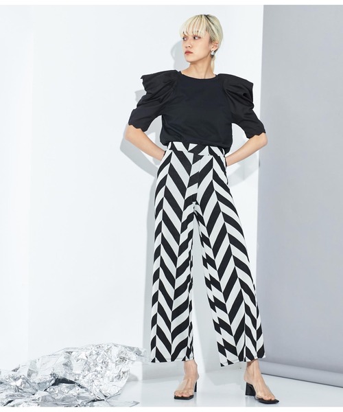 Settimissimo（セッティミッシモ）の「タックショルダー 切替 プルオーバー クルーネック（Tシャツ/カットソー・レディース・オフホワイト/ブラック・M）」の15枚目の写真