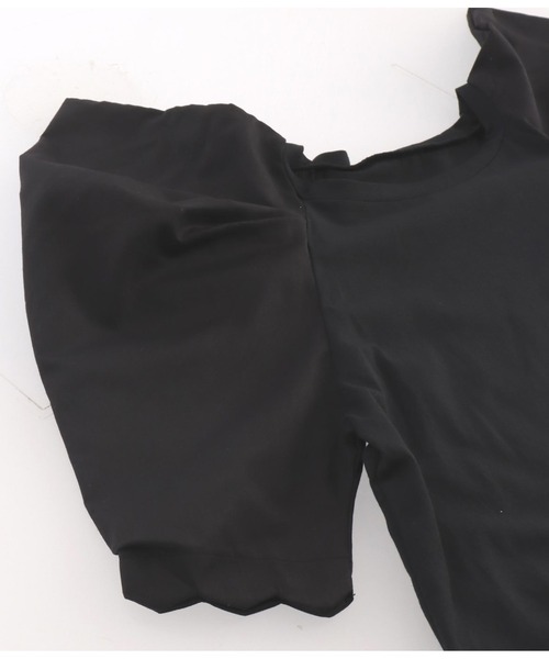 Settimissimo（セッティミッシモ）の「タックショルダー 切替 プルオーバー クルーネック（Tシャツ/カットソー・レディース・オフホワイト/ブラック・M）」の10枚目の写真