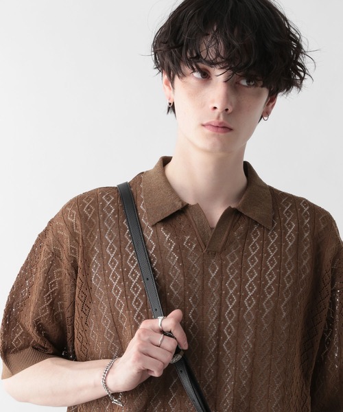 FENDI ブラウン コーデュロイ ポロシャツ M FENDI ブラウン コーデュロイ ポロシャツ M