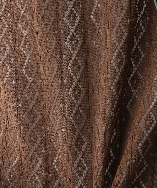 RAGEBLUE（レイジブルー）の「スキッパーニットメッシュルーズポロシャツ（ポロシャツ・メンズ・ブラック/ブラウン・MEDIUM/LARGE）」の12枚目の写真