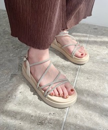 ラインストーンストラップサンダル/41217