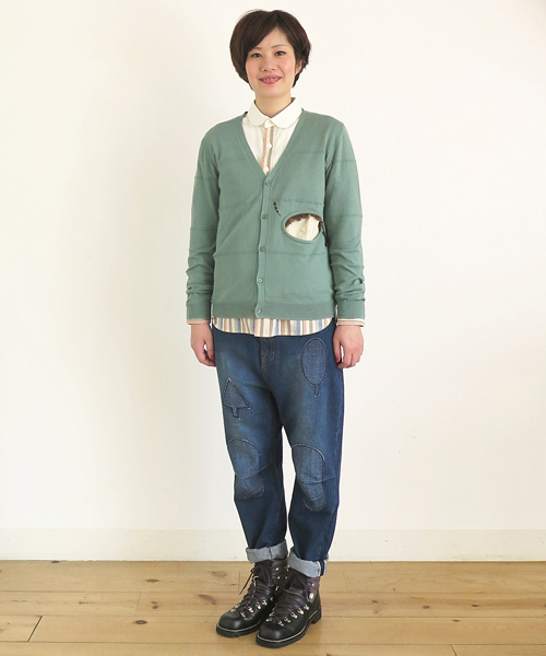 Ne-net（ネネット）の「(O)ねぶくろくんニット（ニット/セーター・レディース・ブラウン/グリーン・03/02）」の3枚目の写真