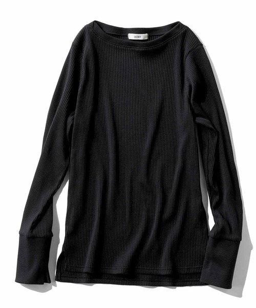 IEDIT(イディット)の「IEDIT ネッククロスデザインのカットソーリブトップス(Tシャツ/カットソー・レディース・モカ/ブラック/アイボリー・XX-LARGE/X-LARGE/LARGE/MEDIUM/SMALL/XXX-LARGE)」の3枚目の写真