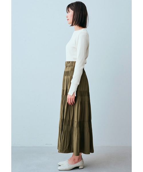IEDIT(イディット)の「IEDIT ネッククロスデザインのカットソーリブトップス(Tシャツ/カットソー・レディース・モカ/ブラック/アイボリー・XX-LARGE/X-LARGE/LARGE/MEDIUM/SMALL/XXX-LARGE)」の6枚目の写真