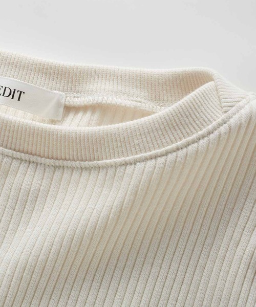 IEDIT(イディット)の「IEDIT ネッククロスデザインのカットソーリブトップス(Tシャツ/カットソー・レディース・モカ/ブラック/アイボリー・XX-LARGE/X-LARGE/LARGE/MEDIUM/SMALL/XXX-LARGE)」の11枚目の写真