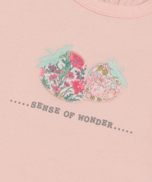 sense of wonder(センスオブワンダー)の「いちごアップリケ半袖Tシャツ(Tシャツ/カットソー・キッズ・キナリ/ネイビー/ライトピンク・80cm/90cm/100cm/110cm/120cm/130cm)」の8枚目の写真
