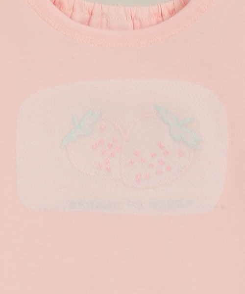 sense of wonder(センスオブワンダー)の「いちごアップリケ半袖Tシャツ(Tシャツ/カットソー・キッズ・キナリ/ネイビー/ライトピンク・80cm/90cm/100cm/110cm/120cm/130cm)」の9枚目の写真