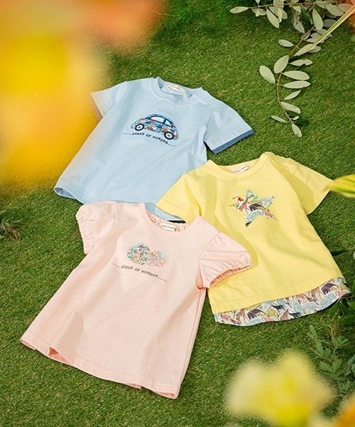 セール】いちごアップリケ半袖Tシャツ（Tシャツ/カットソー
