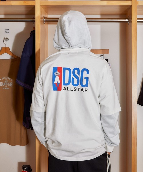 【セール】'DUFFER ALL STARS' COLLEGE TEE：ヴィンテージ加工 カレッジプリント Tシャツ（Tシャツ/カットソー）｜The DUFFER of ST.GEORGE（ザダファーオブセントジョージ）