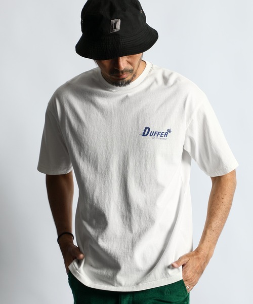 【セール】'DUFFER ALL STARS' COLLEGE TEE：ヴィンテージ加工 カレッジプリント Tシャツ（Tシャツ/カットソー）｜The DUFFER of ST.GEORGE（ザダファーオブセントジョージ）