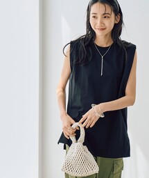 coen | 【WELLTECT】タックノースリーブカットソー(Tシャツ/カットソー)