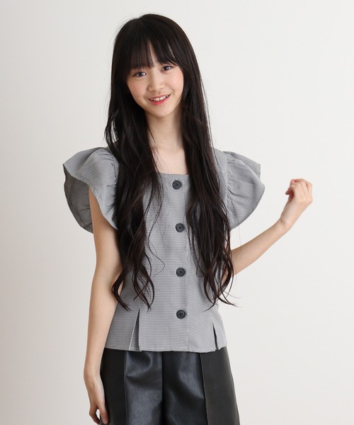 Blasty（ブラスティー）の「BLASTY フリルトップス（シャツ/ブラウス・レディース・ホワイト×ブラック・F）」の3枚目の写真