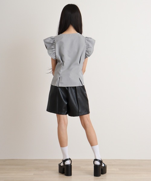 Blasty（ブラスティー）の「BLASTY フリルトップス（シャツ/ブラウス・レディース・ホワイト×ブラック・F）」の6枚目の写真