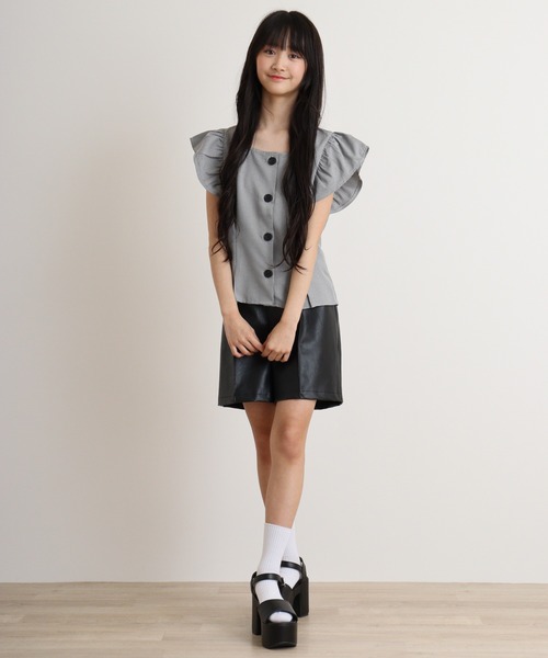 Blasty（ブラスティー）の「BLASTY フリルトップス（シャツ/ブラウス・レディース・ホワイト×ブラック・F）」の4枚目の写真