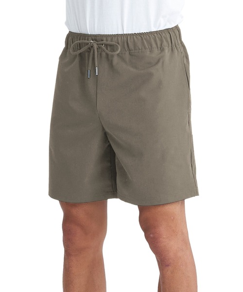 Quiksilver(クイックシルバー)の「QS DRY CLOTH WS/クイックシルバーストレッチウエストゴムバギーショートパンツ(その他パンツ・メンズ・カーキ/ブラック・LARGE/MEDIUM/X-LARGE/SMALL)」の1枚目の写真