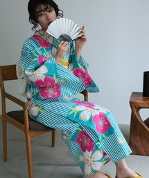 MK-1047 浴衣 亀甲に千鳥模様 白色 袋帯 西陣織 亀模様 縦柄グラデーション 証紙付 乳白色 O-3011