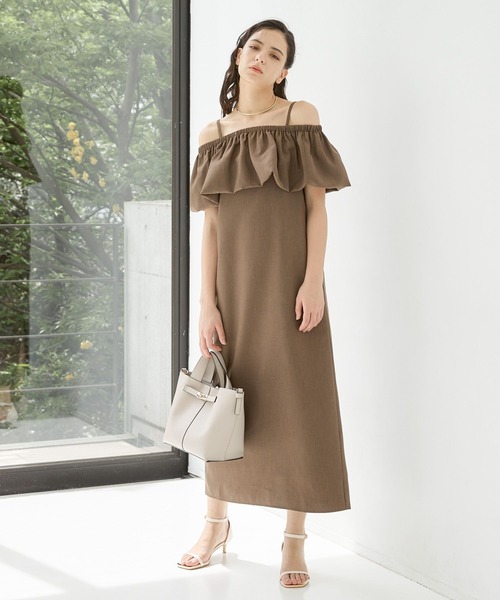 Andemiu(アンデミュウ)の「マルチWAYブラウス*キャミワンピース123580(ワンピース・レディース・ライトブルー/ブラック/アイボリー/ダークブラウン・FREE)」の6枚目の写真