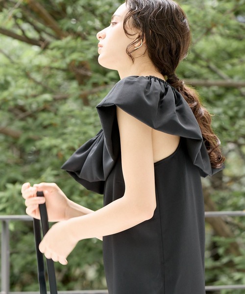 Andemiu(アンデミュウ)の「マルチWAYブラウス*キャミワンピース123580(ワンピース・レディース・ライトブルー/ブラック/アイボリー/ダークブラウン・FREE)」の9枚目の写真