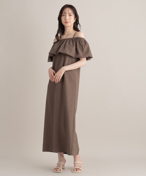 Andemiu(アンデミュウ)の「マルチWAYブラウス*キャミワンピース123580(ワンピース・レディース・ライトブルー/ブラック/アイボリー/ダークブラウン・FREE)」の22枚目の写真