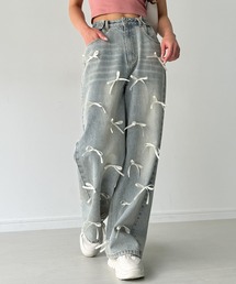 junoah | リボンルーズデニムパンツ(デニムパンツ)