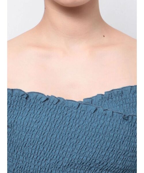 EMODA(エモダ)の「フィットクロスバンドトップ(Tシャツ/カットソー・レディース・ブラック/アイボリー/その他/ブルー・FREE)」の15枚目の写真