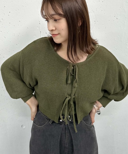 archives(アルシーヴ)の「2WAYライトTTヤーンニットアンサンブル(ニット/セーター・レディース・オレンジ/グリーン/アイボリー/ブラック・MEDIUM)」の13枚目の写真