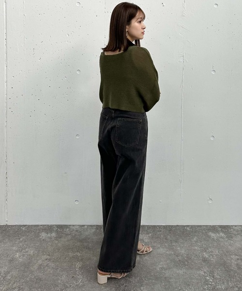 archives(アルシーヴ)の「2WAYライトTTヤーンニットアンサンブル(ニット/セーター・レディース・オレンジ/グリーン/アイボリー/ブラック・MEDIUM)」の17枚目の写真