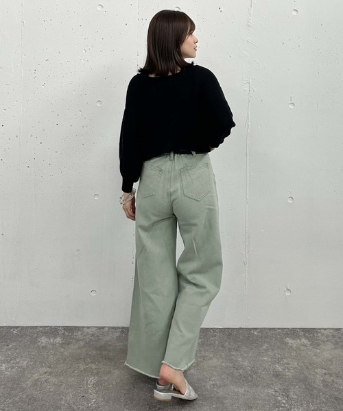 archives(アルシーヴ)の「2WAYライトTTヤーンニットアンサンブル(ニット/セーター・レディース・オレンジ/グリーン/アイボリー/ブラック・MEDIUM)」の18枚目の写真