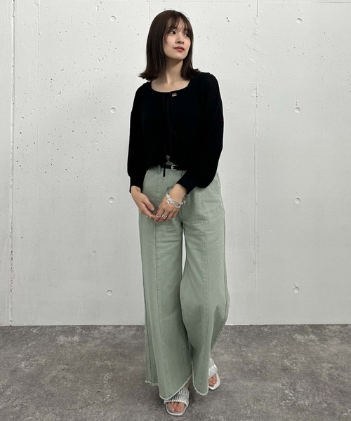 archives(アルシーヴ)の「2WAYライトTTヤーンニットアンサンブル(ニット/セーター・レディース・オレンジ/グリーン/アイボリー/ブラック・MEDIUM)」の21枚目の写真