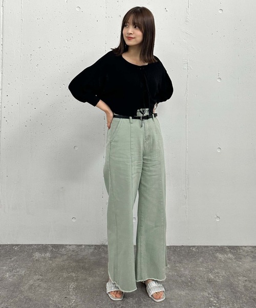 archives(アルシーヴ)の「2WAYライトTTヤーンニットアンサンブル(ニット/セーター・レディース・オレンジ/グリーン/アイボリー/ブラック・MEDIUM)」の20枚目の写真