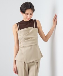 ANAYI | 【セットアップ対応商品】ストレッチツイルタックキャミブラウス(キャミソール)