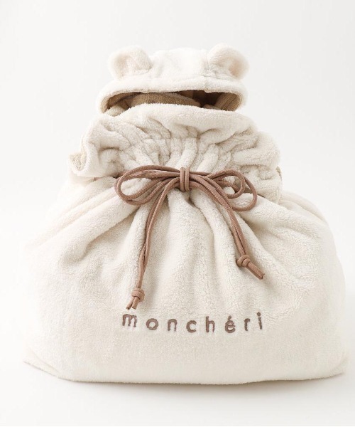 吸水速乾くま耳フードタオル巾着（タオル）｜moncheri（モンシェリ）