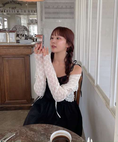 muguet(ミュゲ)の「オケージョン / ボレロ / レースボレロ(カーディガン/ボレロ・レディース・アイボリー/ピンク・FREE)」の6枚目の写真