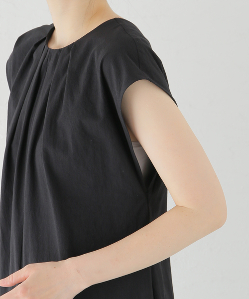 NOBLE 新品♡ ダンプコットンフロントタックオールインワン♡ ダンプコットンフロントタックオールインワン | ノーブル(Noble