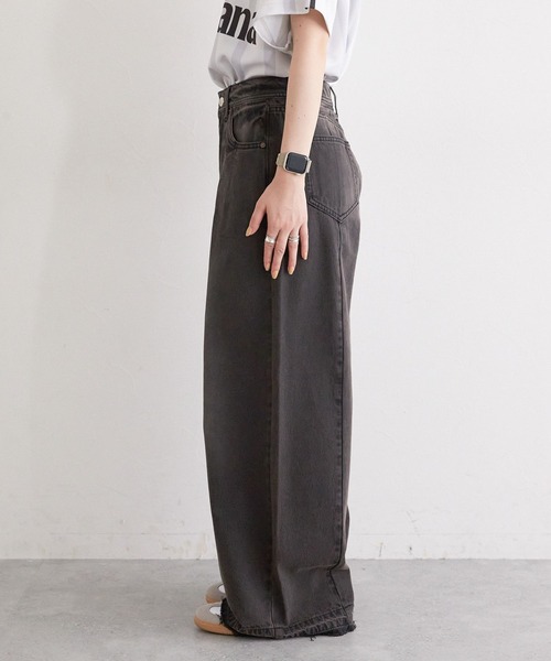 RAGEBLUE（レイジブルー）の「ヴィンテージライクオーバーダイワイドデニム（デニムパンツ・レディース・ブルー/ブラック・SMALL/MEDIUM）」の15枚目の写真