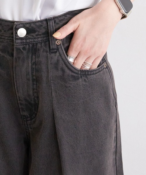 RAGEBLUE（レイジブルー）の「ヴィンテージライクオーバーダイワイドデニム（デニムパンツ・レディース・ブルー/ブラック・SMALL/MEDIUM）」の20枚目の写真