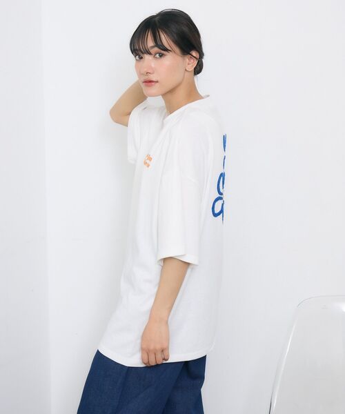RETRO GIRL（レトロガール）の「サガラ刺繍TEE（Tシャツ/カットソー・レディース・ホワイト/オフホワイト/チャコールグレー・FREE）」の10枚目の写真
