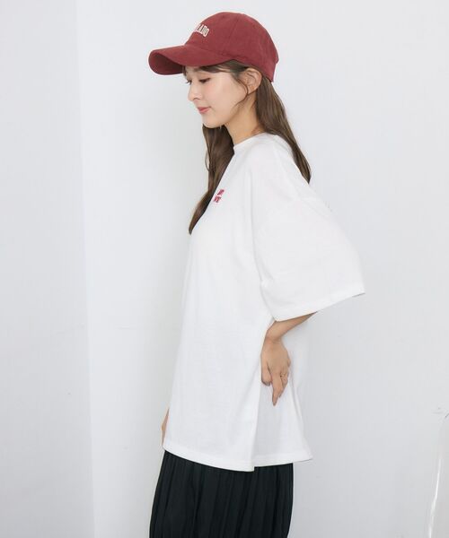 RETRO GIRL（レトロガール）の「サガラ刺繍TEE（Tシャツ/カットソー・レディース・ホワイト/オフホワイト/チャコールグレー・FREE）」の20枚目の写真