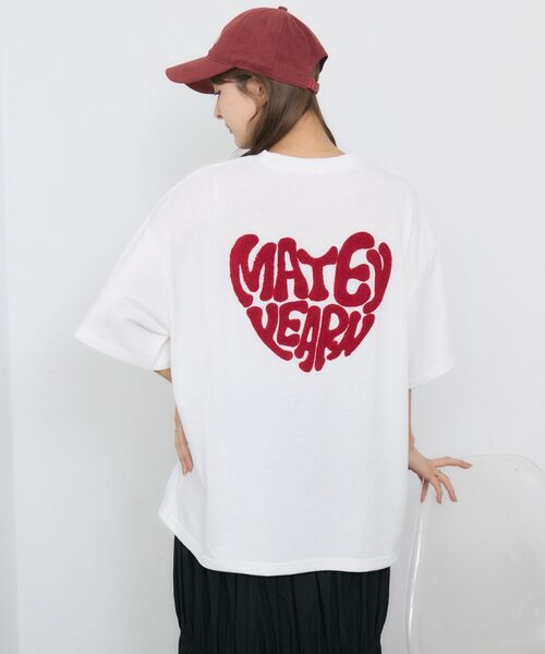 RETRO GIRL（レトロガール）の「サガラ刺繍TEE（Tシャツ/カットソー・レディース・ホワイト/オフホワイト/チャコールグレー・FREE）」の21枚目の写真