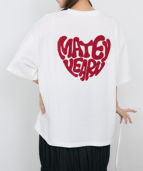 RETRO GIRL（レトロガール）の「サガラ刺繍TEE（Tシャツ/カットソー・レディース・ホワイト/オフホワイト/チャコールグレー・FREE）」の2枚目の写真