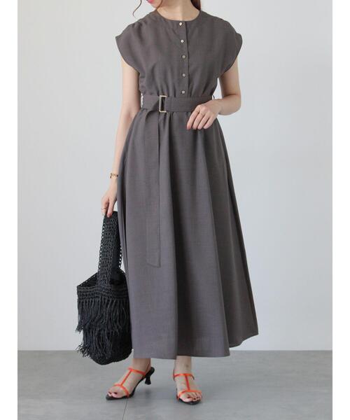 美品*テチチTechichi ロングミモレ丈 お洒落なパネル柄ウエストギャザーフレアワンピース*Mサイズ MICHIKO LONDON - ミチコロンドン☆新品お洒落甚平☆110の通販 by