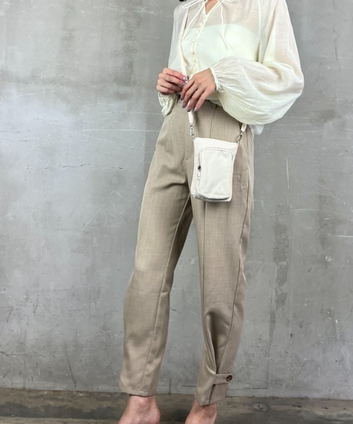 Loco Ocean（ロコオーシャン）の「軽量 斜め掛けミニバッグ ナイロンミニショルダー スマホポーチ（ショルダーバッグ・レディース・ホワイト/ブルーグリーン/ベージュ/ブラック・ONE SIZE）」の20枚目の写真