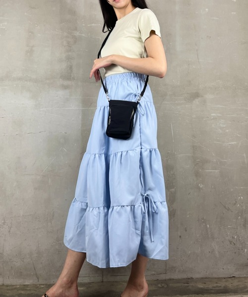 Loco Ocean（ロコオーシャン）の「軽量 斜め掛けミニバッグ ナイロンミニショルダー スマホポーチ（ショルダーバッグ・レディース・ホワイト/ブルーグリーン/ベージュ/ブラック・ONE SIZE）」の15枚目の写真