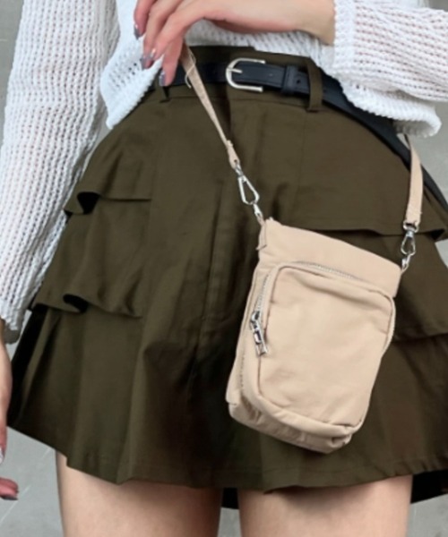 Loco Ocean（ロコオーシャン）の「軽量 斜め掛けミニバッグ ナイロンミニショルダー スマホポーチ（ショルダーバッグ・レディース・ホワイト/ブルーグリーン/ベージュ/ブラック・ONE SIZE）」の17枚目の写真