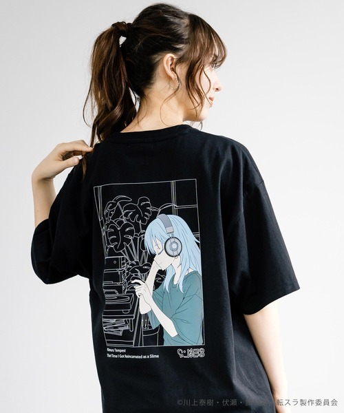 Rocky Monroe(ロッキーモンロー)の「アニメコラボ 限定 オリジナルイラスト 転生したらスライムだった件 「リムル」オーバーサイズバックプリント半袖Tシャツ/カットソー(Tシャツ/カットソー・メンズ・ベージュ/ネイビー/ホワイト/ブルー/ブラック・M/L/XL)」の21枚目の写真