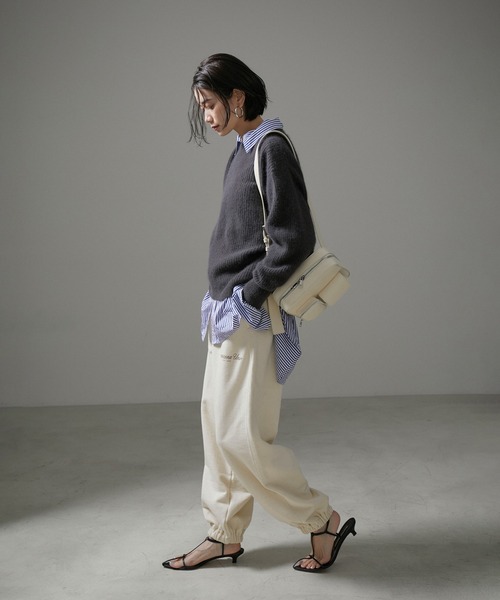 AMERICANA（アメリカーナ）の「【Americana for SALON】別注ロゴスウェットパンツ（スウェットパンツ・レディース・オフホワイト/ブラック・FREE）」の21枚目の写真