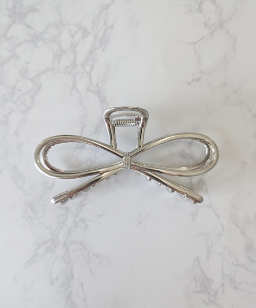 RUBY AND YOU（ルビーアンドユー）の「［select］メタルリボンヘアクリップ（バレッタ/ヘアクリップ・レディース・ゴールド/シルバー・FREE）」の5枚目の写真