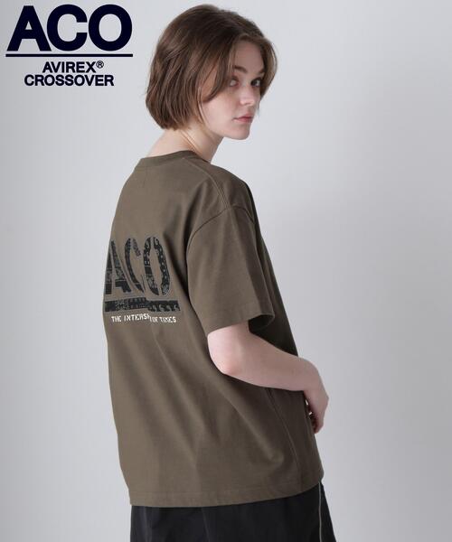 AVIREX(アヴィレックス)の「《CROSSOVER》DENIM POCKET T-SHIRT / クロスオーバー デニム ポケット Tシャツ(Tシャツ/カットソー・レディース・オリーブ系/ホワイト/ブラック・F)」の1枚目の写真