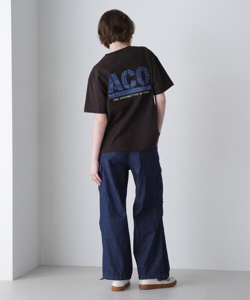 AVIREX(アヴィレックス)の「《CROSSOVER》DENIM POCKET T-SHIRT / クロスオーバー デニム ポケット Tシャツ(Tシャツ/カットソー・レディース・オリーブ系/ホワイト/ブラック・F)」の5枚目の写真